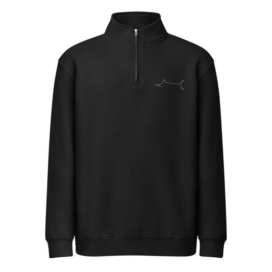 Marlin Crest Fleece Quarter Zip - Black