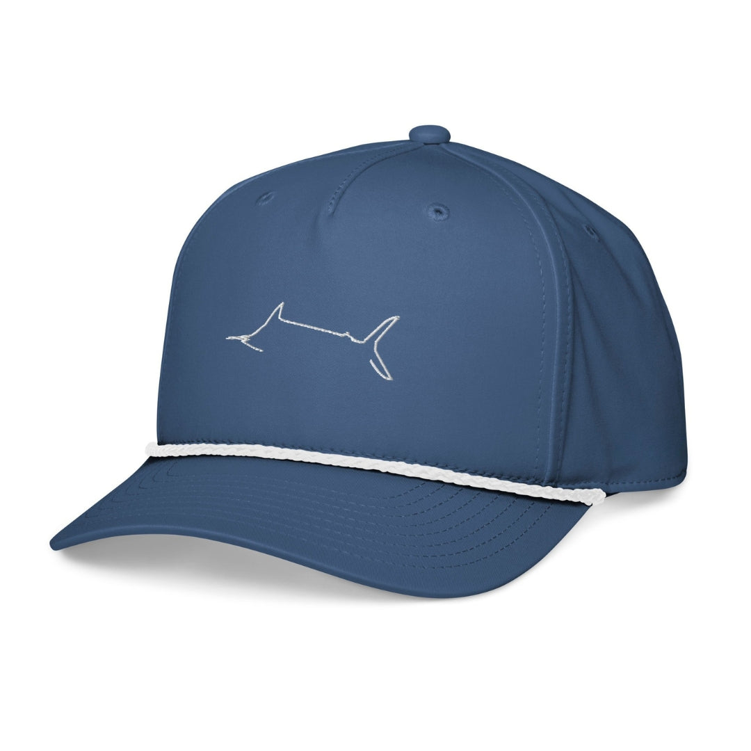 Marlin Crest Performance Hat - Ocean Blue