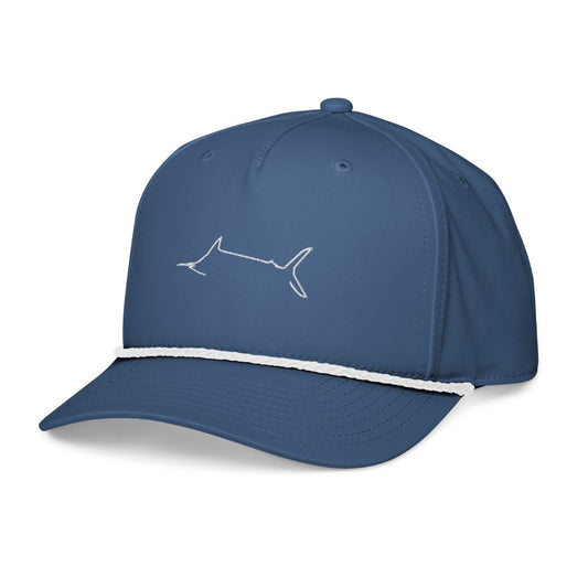 Marlin Crest Performance Hat - Ocean Blue