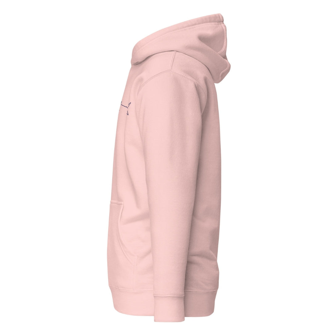 Marlin Crest Embroidered Hoodie - Light Pink