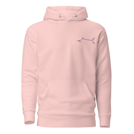Marlin Crest Embroidered Hoodie - Light Pink
