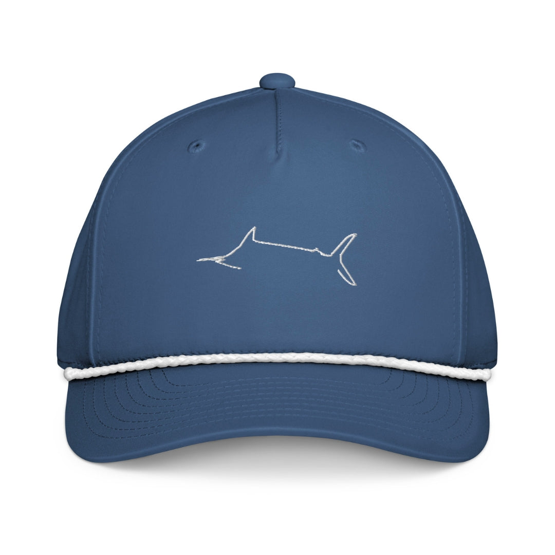 Marlin Crest Performance Hat - Ocean Blue