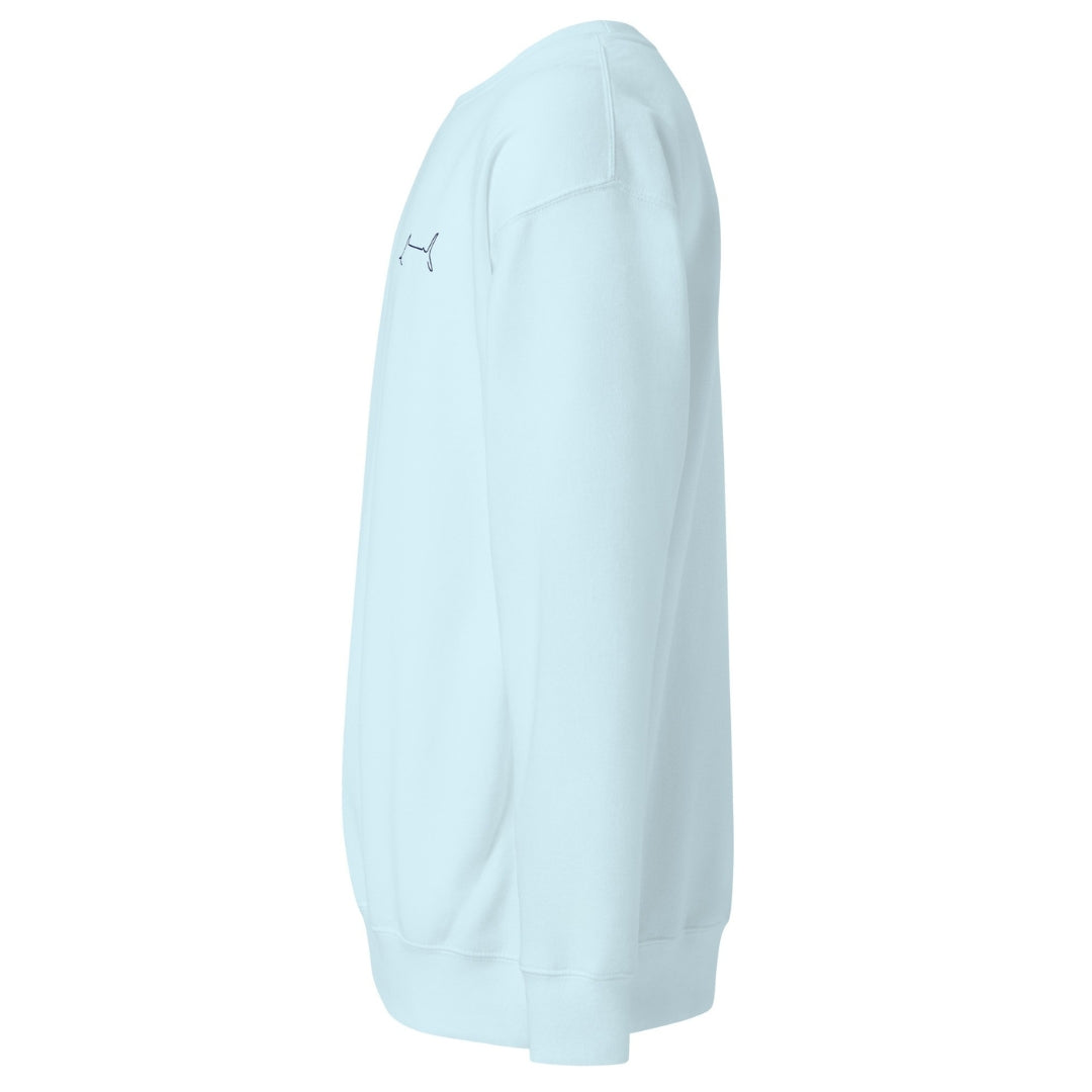 Marlin Crest Embroidered Crew - Coastal Blue