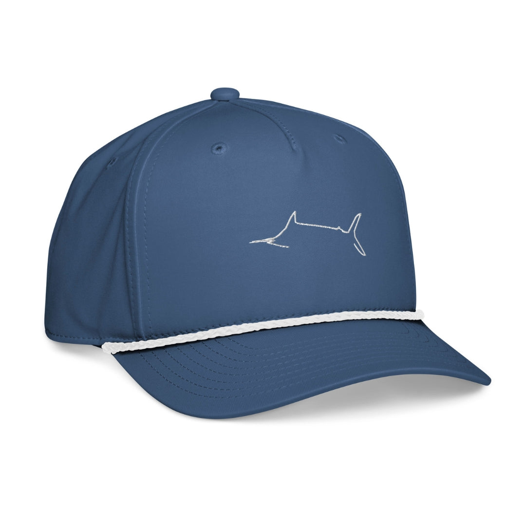 Marlin Crest Performance Hat - Ocean Blue
