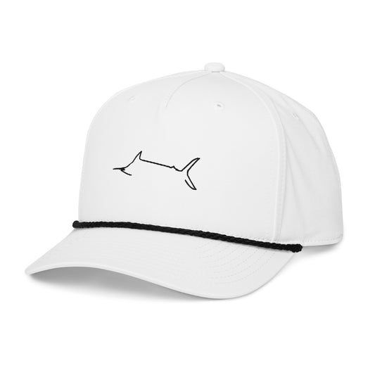 Marlin Crest Performance Hat - White