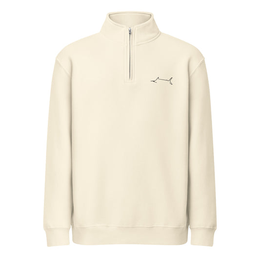 Marlin Crest Fleece Quarter Zip - Bone