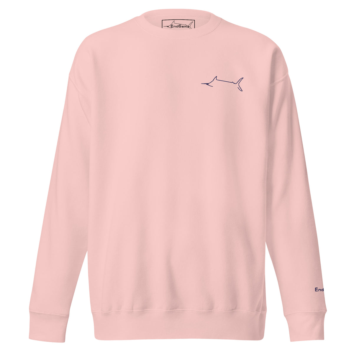 Marlin Crest Embroidered Crew - Light Pink